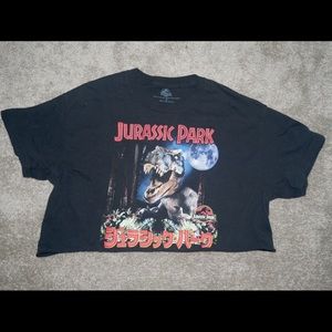 Jurassic Park Black Crop Top M